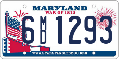 MD license plate 6MD1293