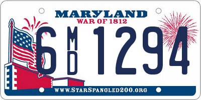 MD license plate 6MD1294