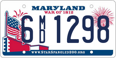 MD license plate 6MD1298