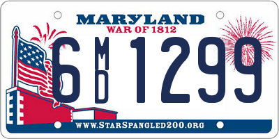 MD license plate 6MD1299