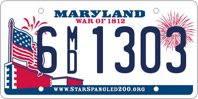 MD license plate 6MD1303