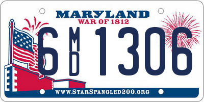 MD license plate 6MD1306