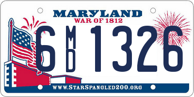 MD license plate 6MD1326