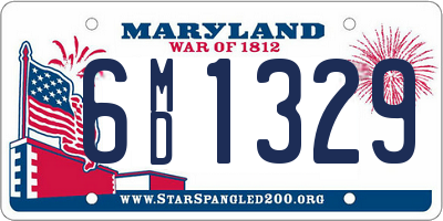 MD license plate 6MD1329