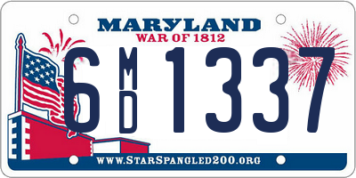 MD license plate 6MD1337