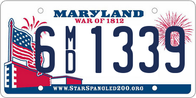 MD license plate 6MD1339