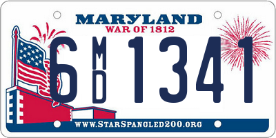 MD license plate 6MD1341