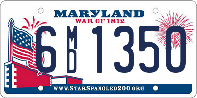 MD license plate 6MD1350