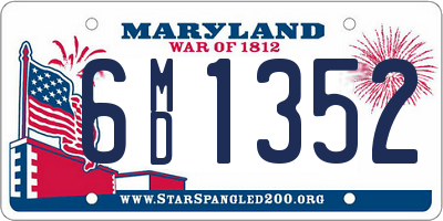 MD license plate 6MD1352