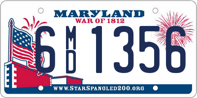 MD license plate 6MD1356