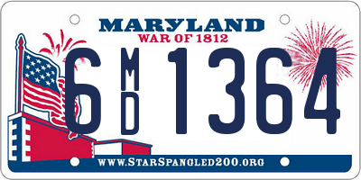 MD license plate 6MD1364