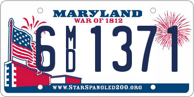 MD license plate 6MD1371