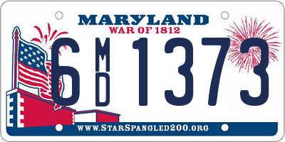 MD license plate 6MD1373