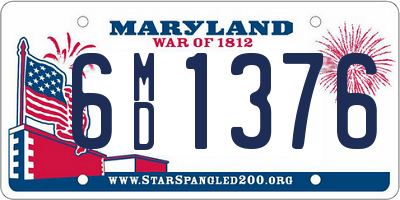 MD license plate 6MD1376