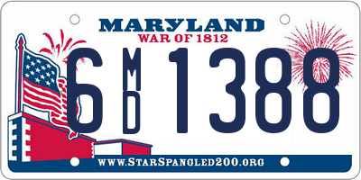 MD license plate 6MD1388