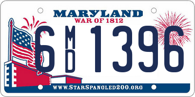 MD license plate 6MD1396