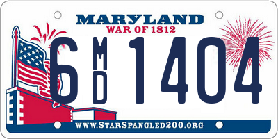 MD license plate 6MD1404