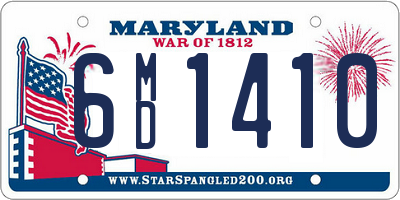 MD license plate 6MD1410