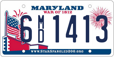 MD license plate 6MD1413