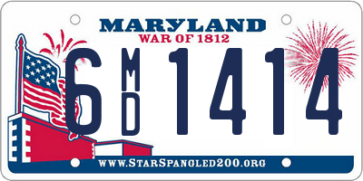 MD license plate 6MD1414