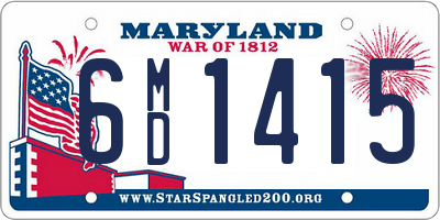 MD license plate 6MD1415