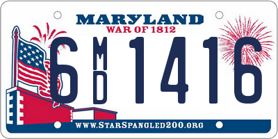 MD license plate 6MD1416