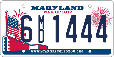 MD license plate 6MD1444