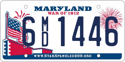 MD license plate 6MD1446