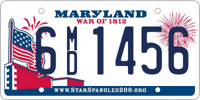 MD license plate 6MD1456