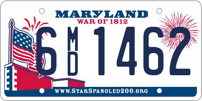 MD license plate 6MD1462