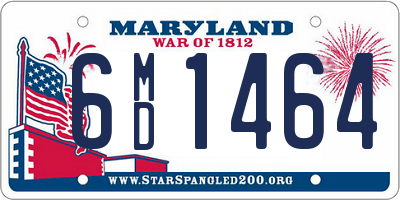 MD license plate 6MD1464