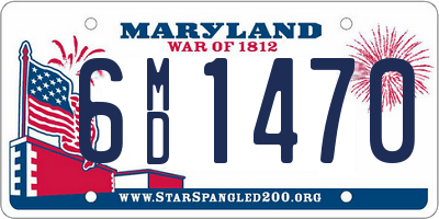 MD license plate 6MD1470