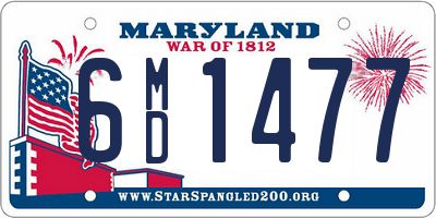 MD license plate 6MD1477