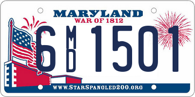 MD license plate 6MD1501