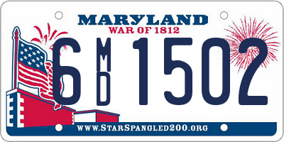 MD license plate 6MD1502