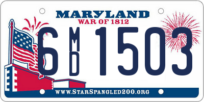 MD license plate 6MD1503