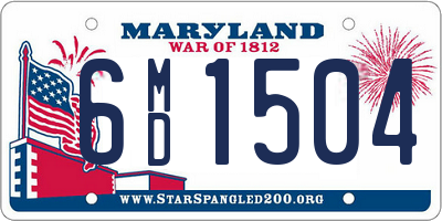 MD license plate 6MD1504