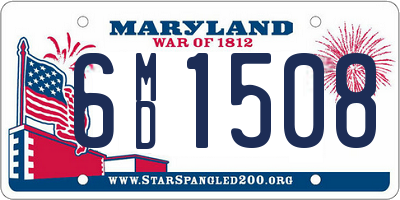 MD license plate 6MD1508