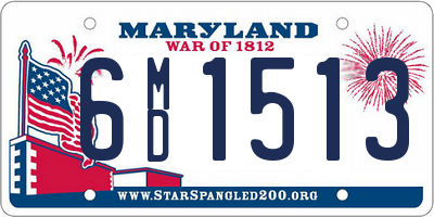 MD license plate 6MD1513