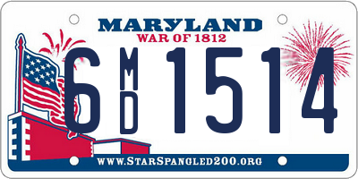 MD license plate 6MD1514