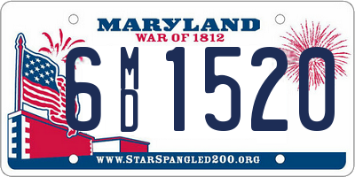 MD license plate 6MD1520