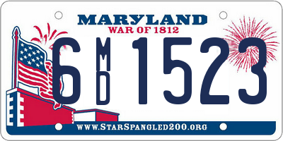 MD license plate 6MD1523