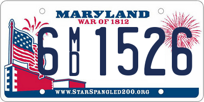 MD license plate 6MD1526