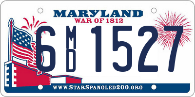 MD license plate 6MD1527