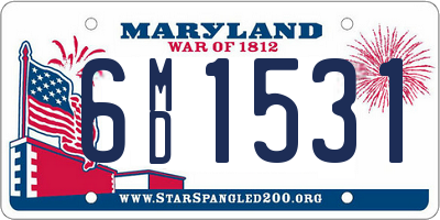 MD license plate 6MD1531