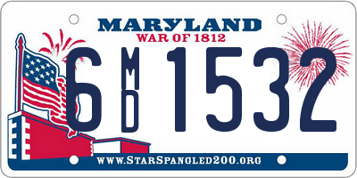 MD license plate 6MD1532