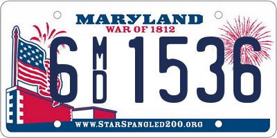 MD license plate 6MD1536