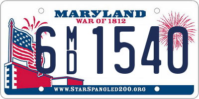 MD license plate 6MD1540