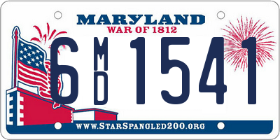 MD license plate 6MD1541