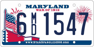 MD license plate 6MD1547